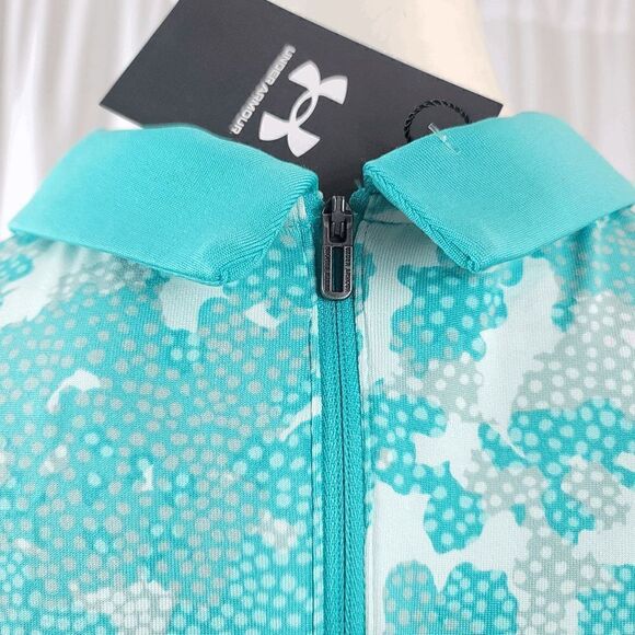 Under Armour womens Sz large blue zinger rise polo top - Picture 5 of 6